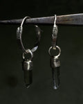 Clear quartz pendant hoops